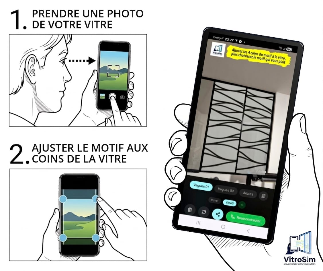 Interface VitroSim sur mobile